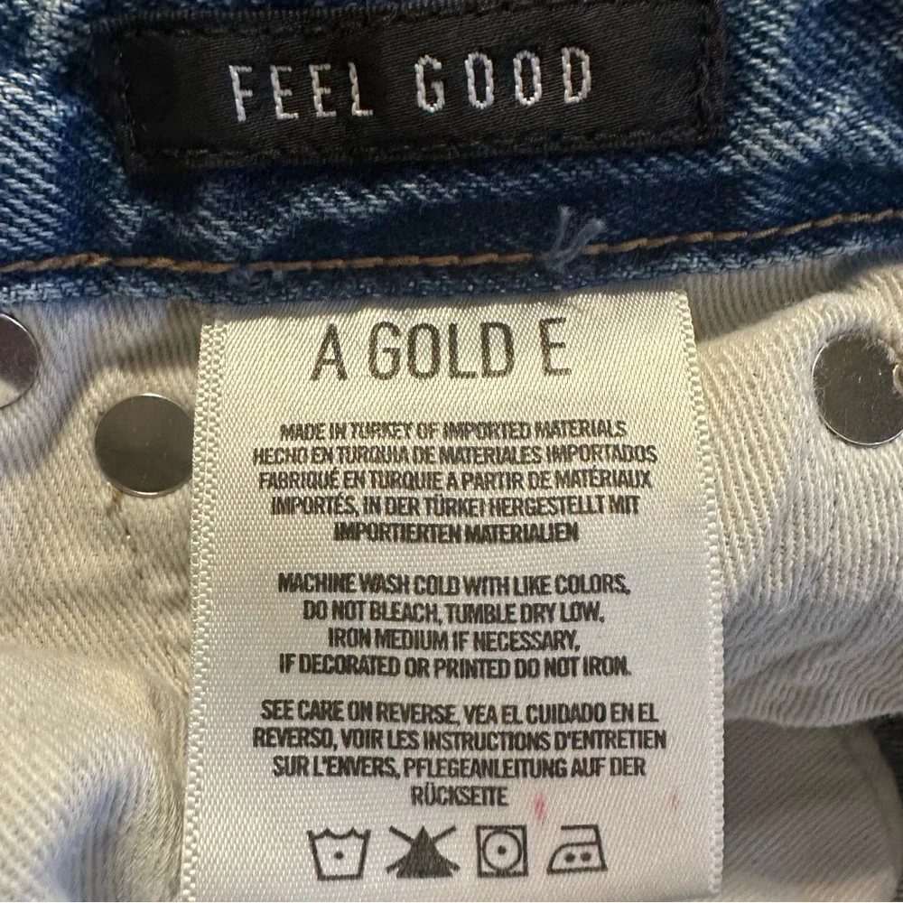 Agolde Jamie Feel Good Jeans Distressed‎ Button Fly Ankle Fray Sz 24X27